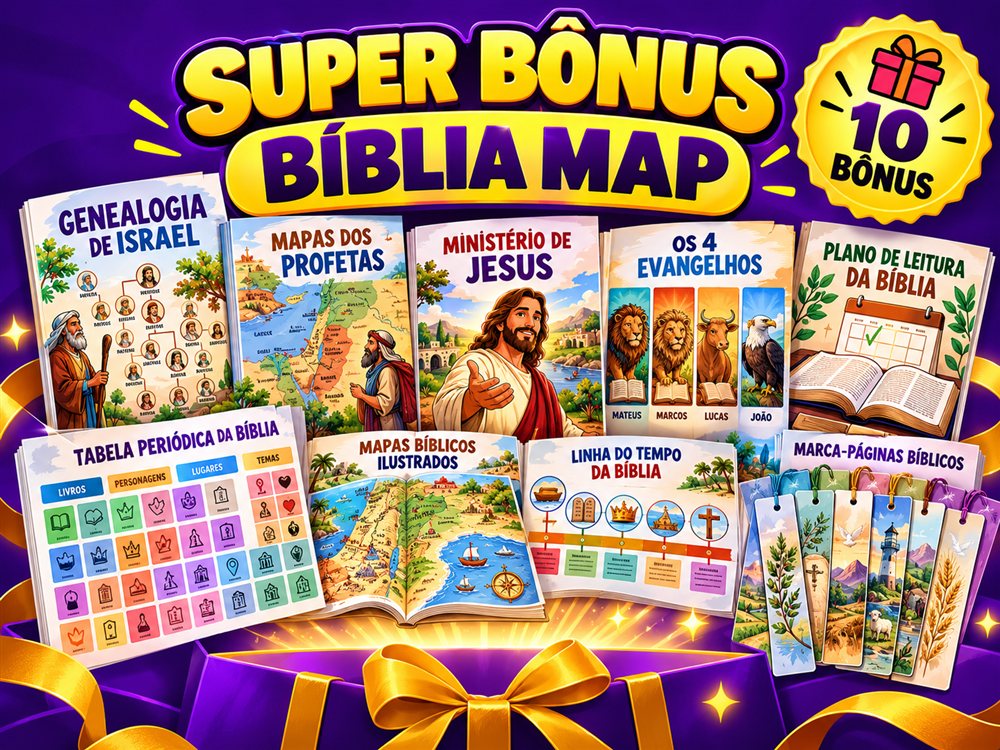 Pacote de 10 bônus do Bíblia Map